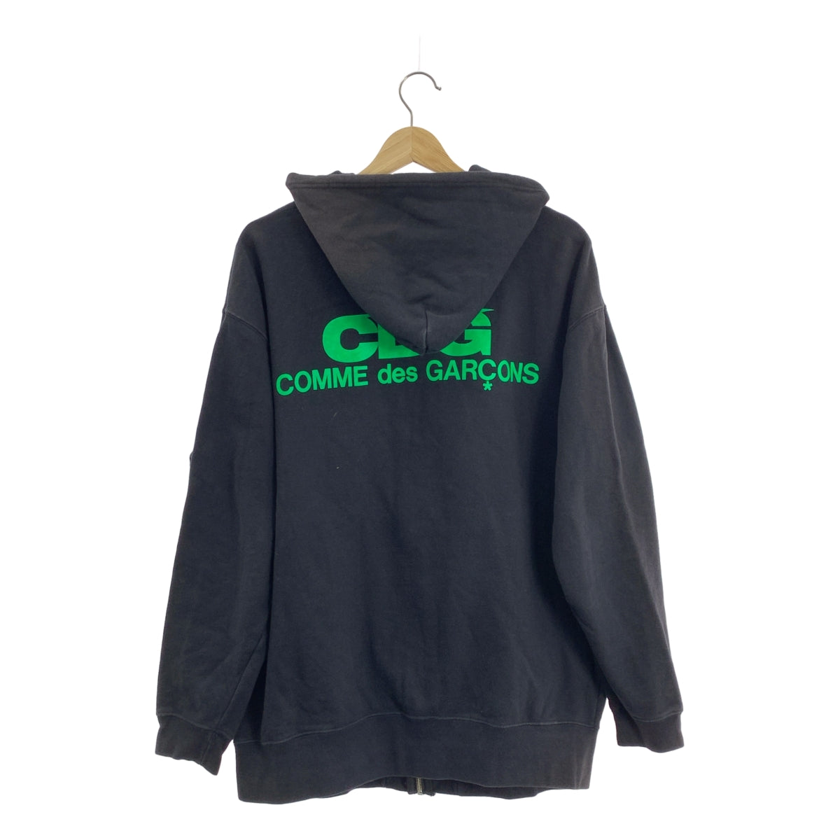 CDG by Comme des Garcons. / シーディージー コムデギャルソン | AD2019 | FLUORESCENT PRINTED HOODIE バックロゴプリント ジップ パーカー | XXL | メンズ