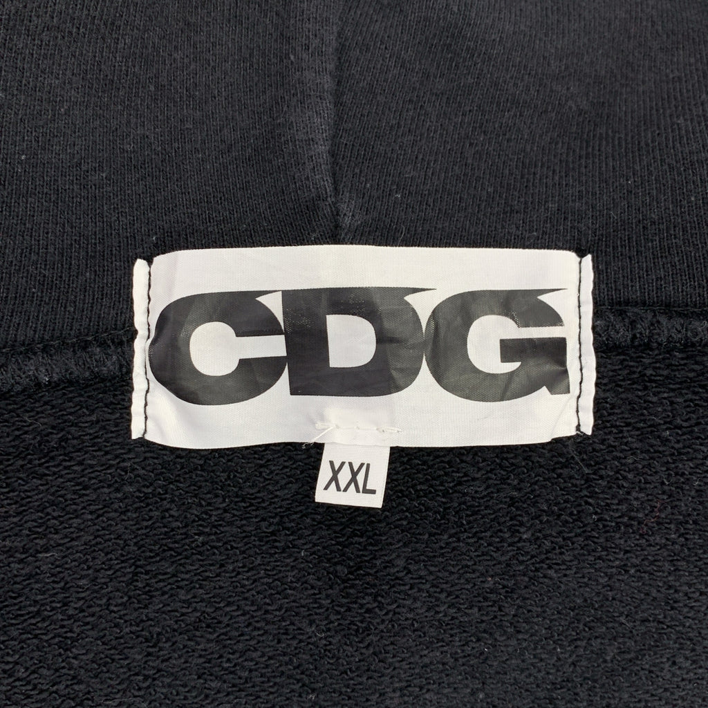 CDG by Comme des Garcons. / シーディージー コムデギャルソン | AD2019 | FLUORESCENT PRINTED HOODIE バックロゴプリント ジップ パーカー | XXL | メンズ
