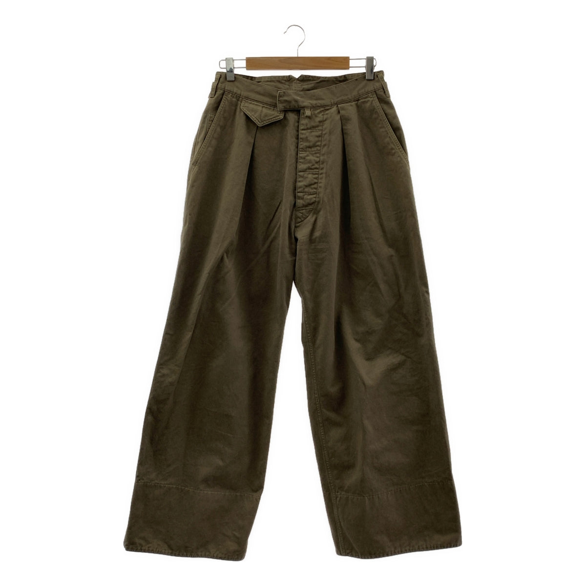 YOKE / ヨーク | "KATHARINE HAMNETT" Organic Cotton Wide-leg Work Pants ワイドパンツ | カーキ | メンズ