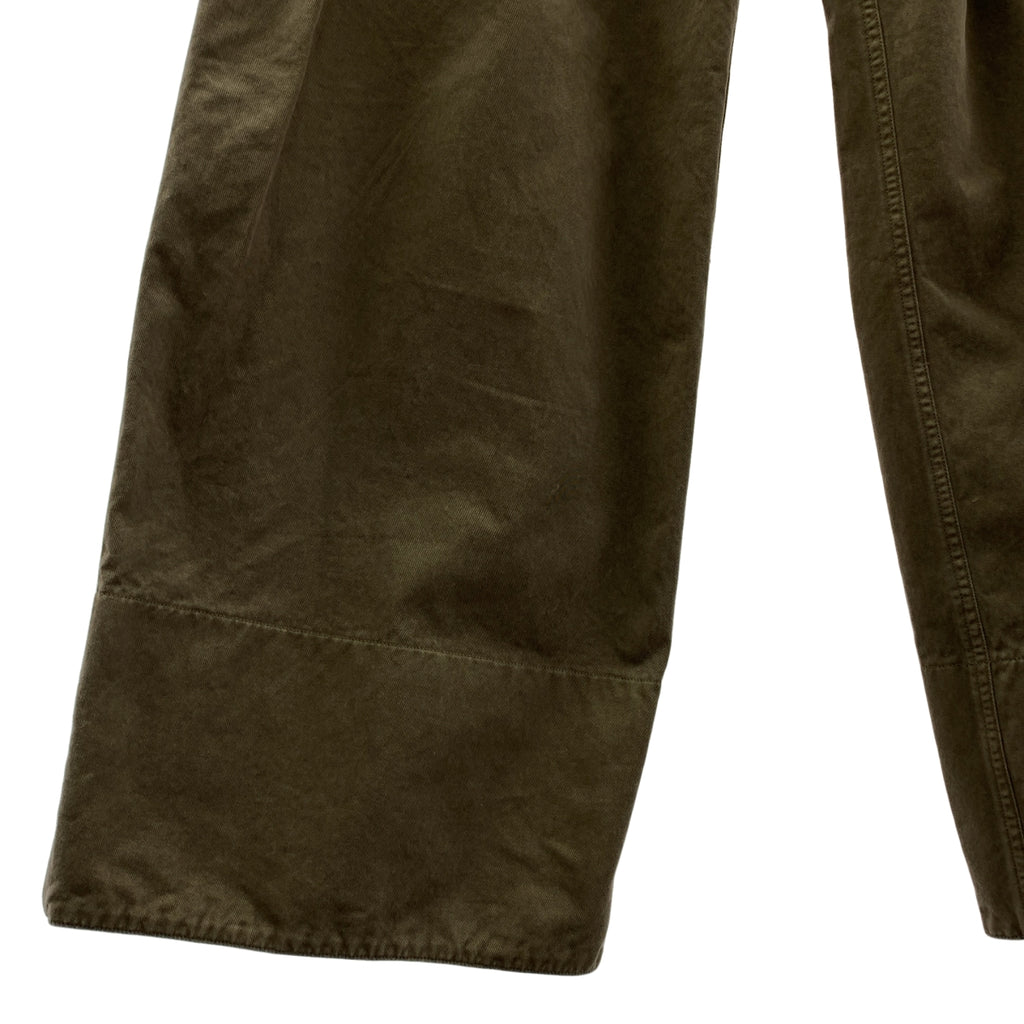 YOKE / ヨーク | "KATHARINE HAMNETT" Organic Cotton Wide-leg Work Pants ワイドパンツ | カーキ | メンズ