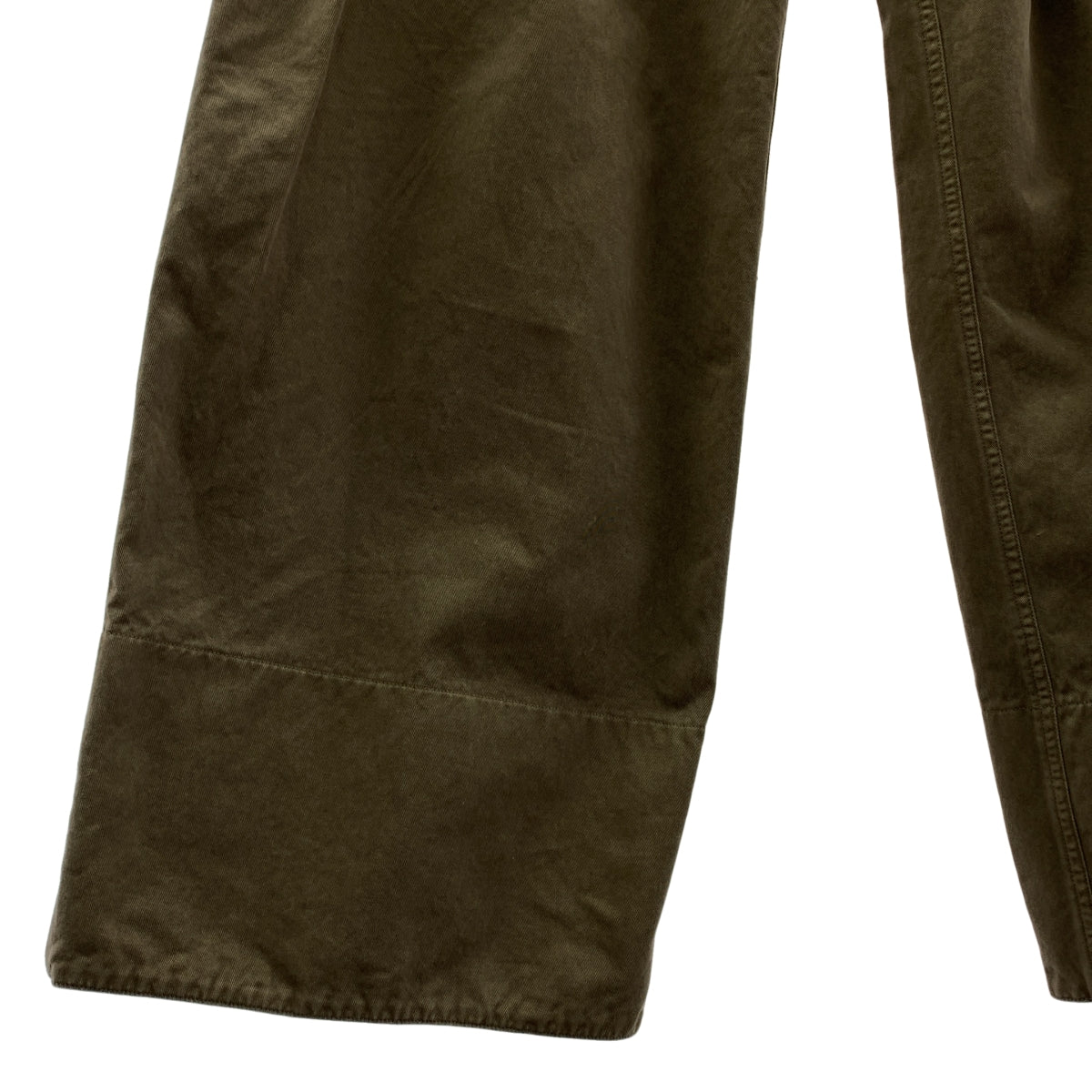 YOKE / ヨーク | "KATHARINE HAMNETT" Organic Cotton Wide-leg Work Pants ワイドパンツ | カーキ | メンズ