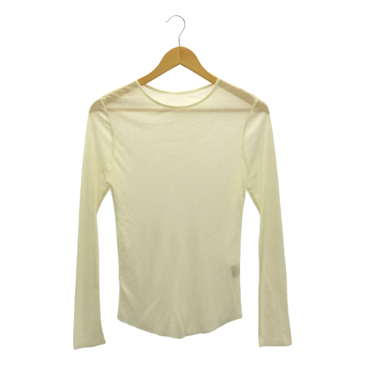 TODAYFUL / 투데이풀 | Sheer Crewneck Long T-shirts 시어 롱 슬리브 컷소우 | F | 에크루 | 여성