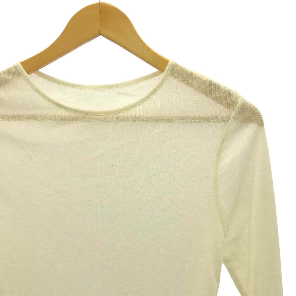 TODAYFUL / 투데이풀 | Sheer Crewneck Long T-shirts 시어 롱 슬리브 컷소우 | F | 에크루 | 여성