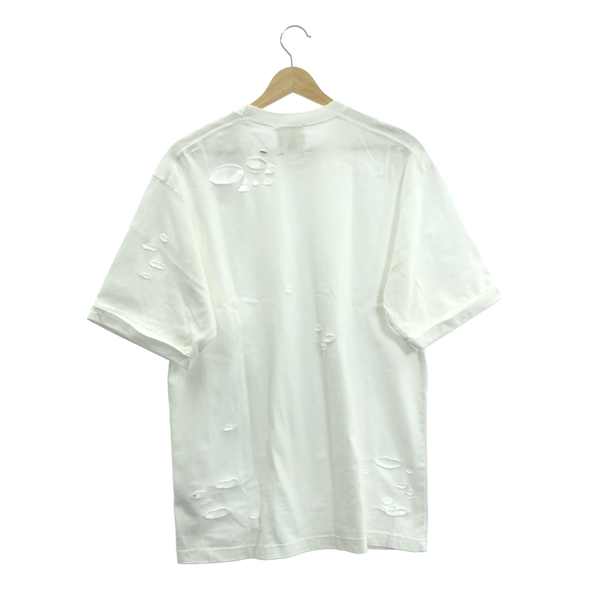 coaw / コア | 2023AW | damage tee ダメージ加工 コットン Tシャツ | F | ホワイト | レディース