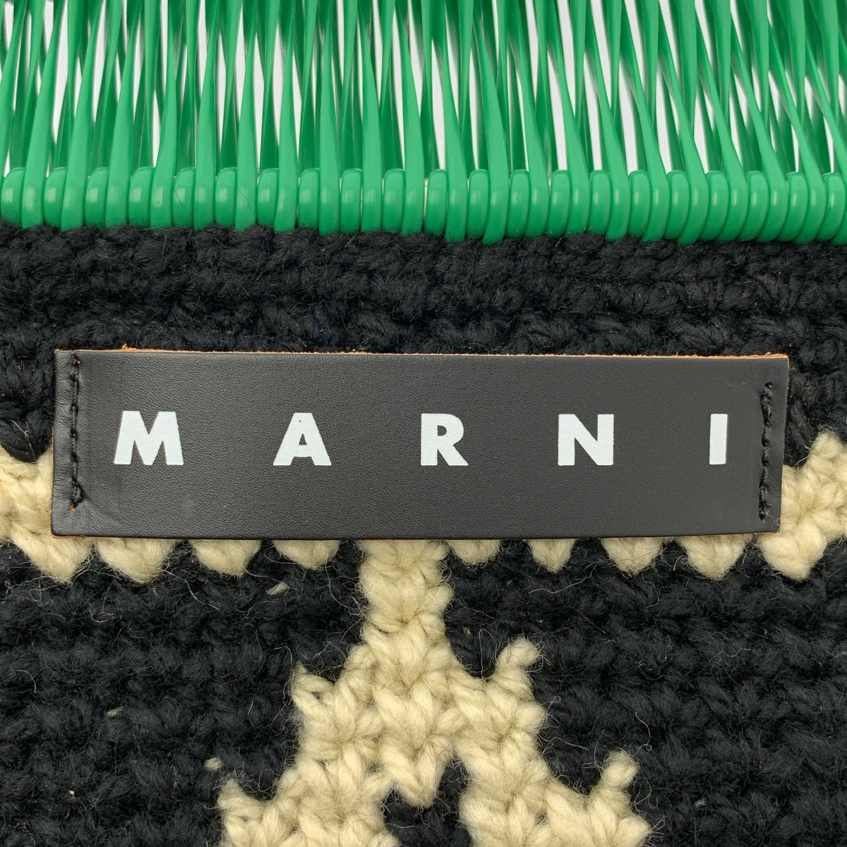 MARNI / 마르니 | MARKET CROCHET 크로쉐 니트 프레임 핸드 토트 백 |