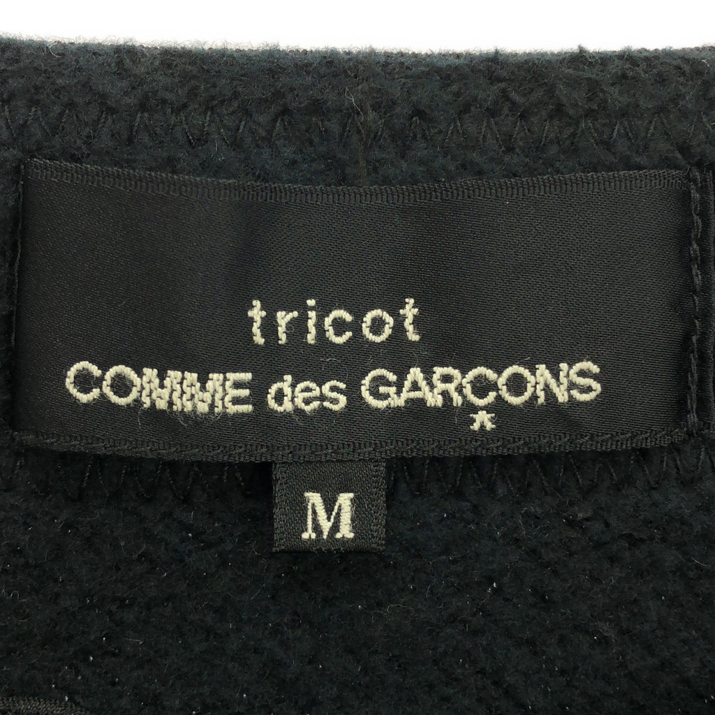 針織 COMME des GARCONS | 2018秋冬 |無領絲帶粗花呢夾克 | M |黑色/金色|女性的