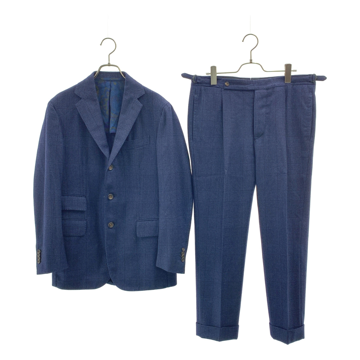 Stile Latino / 스티레라티노 | 셋업 슈트 / GULE032 울 글렌 체크 3B 테일러드 재킷 / 사이드 어저스터 탁 슬랙스 팬츠 | 48 | 맨즈