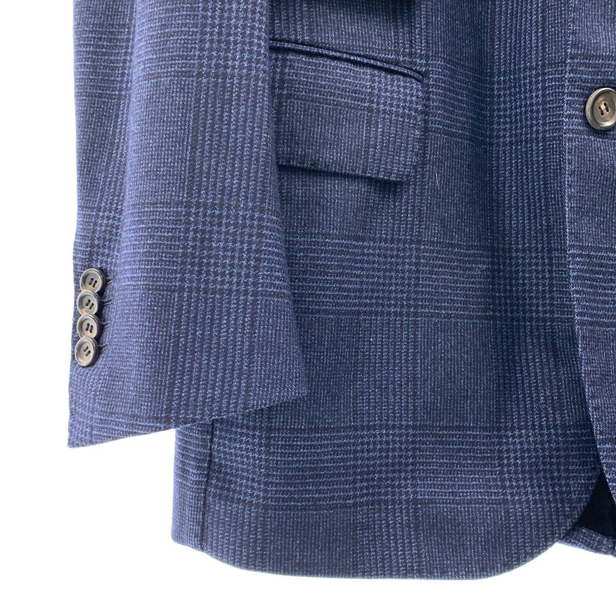 Stile Latino / 스티레라티노 | 셋업 슈트 / GULE032 울 글렌 체크 3B 테일러드 재킷 / 사이드 어저스터 탁 슬랙스 팬츠 | 48 | 맨즈