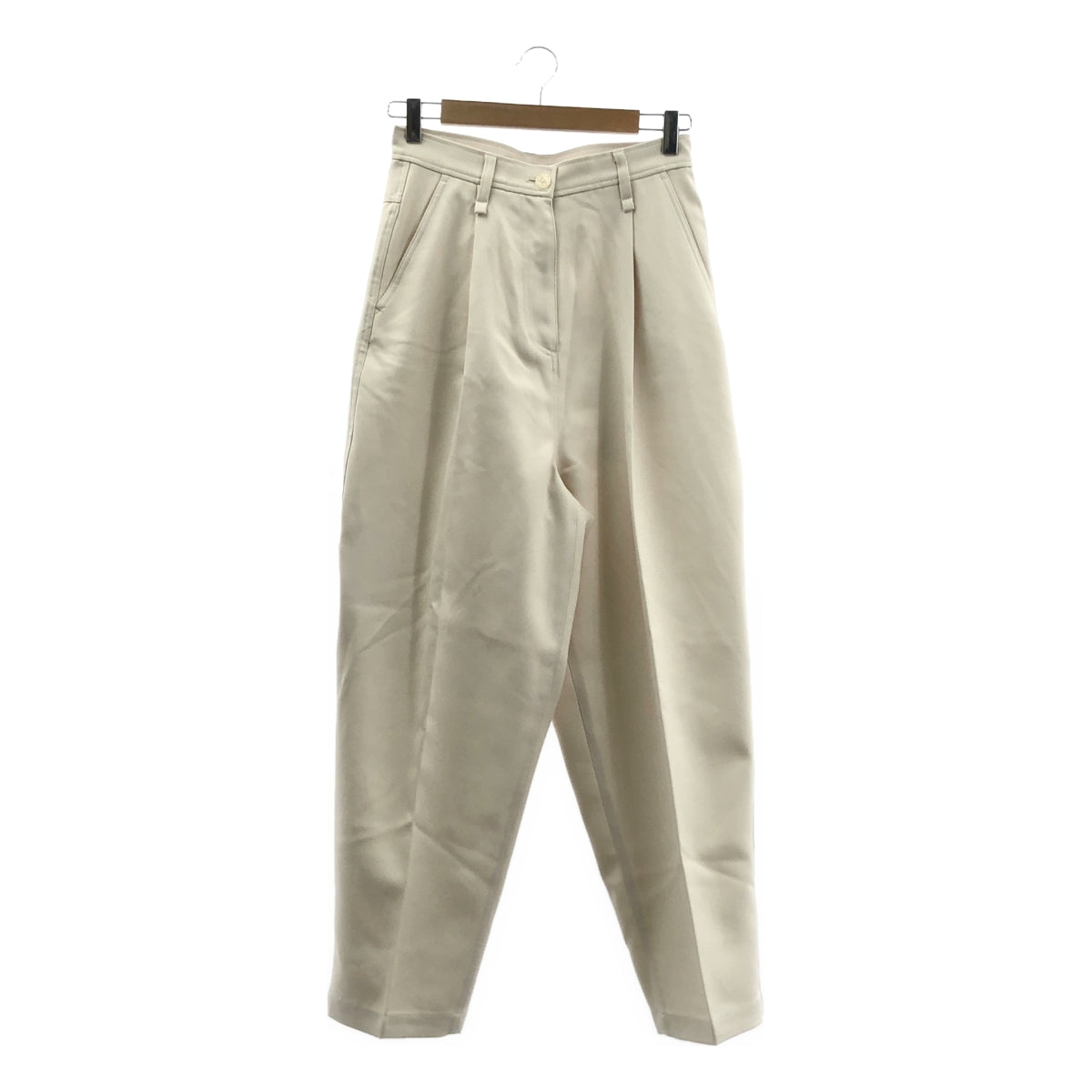 ETRE TOKYO | 高腰斜紋畫家褲 | M碼 | 象牙白 | 女款