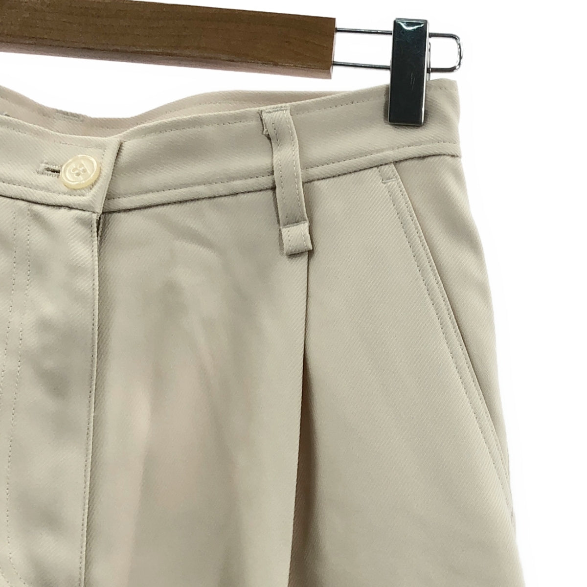 ETRE TOKYO | 高腰斜紋畫家褲 | M碼 | 象牙白 | 女款