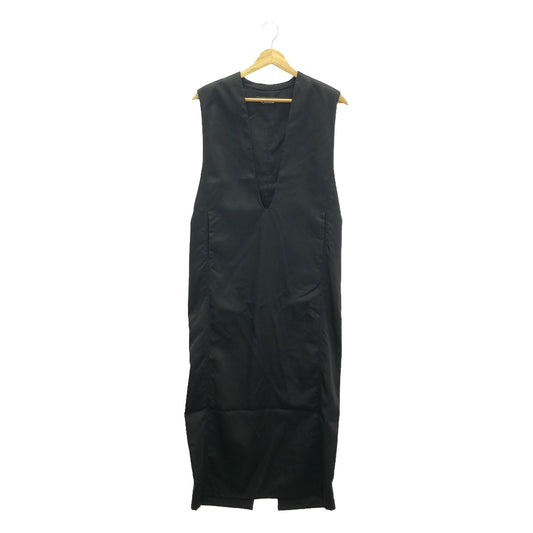 Edition / Edition Tomorrowland | 2022AW | BRIGHT TWILL DRESS Nylon V-neck dress | F | Black | Women's