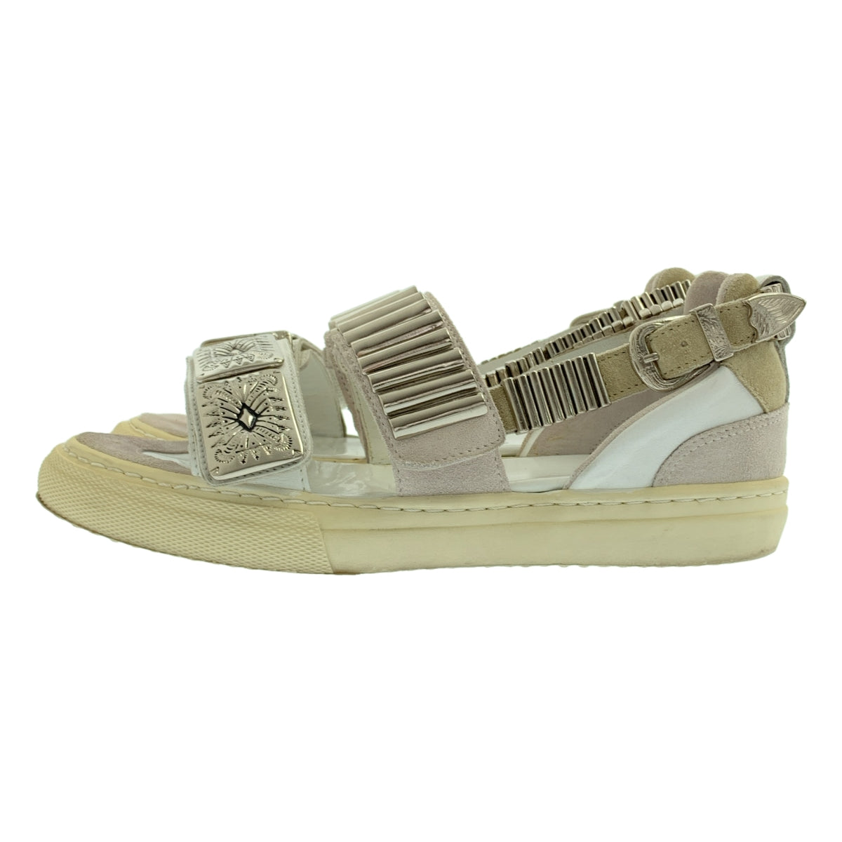 TOGA PULLA / 토가 풀라 | METAL SNEAKER SANDALS / 가죽 금속 장식 스트랩 샌들 | 23.5 |