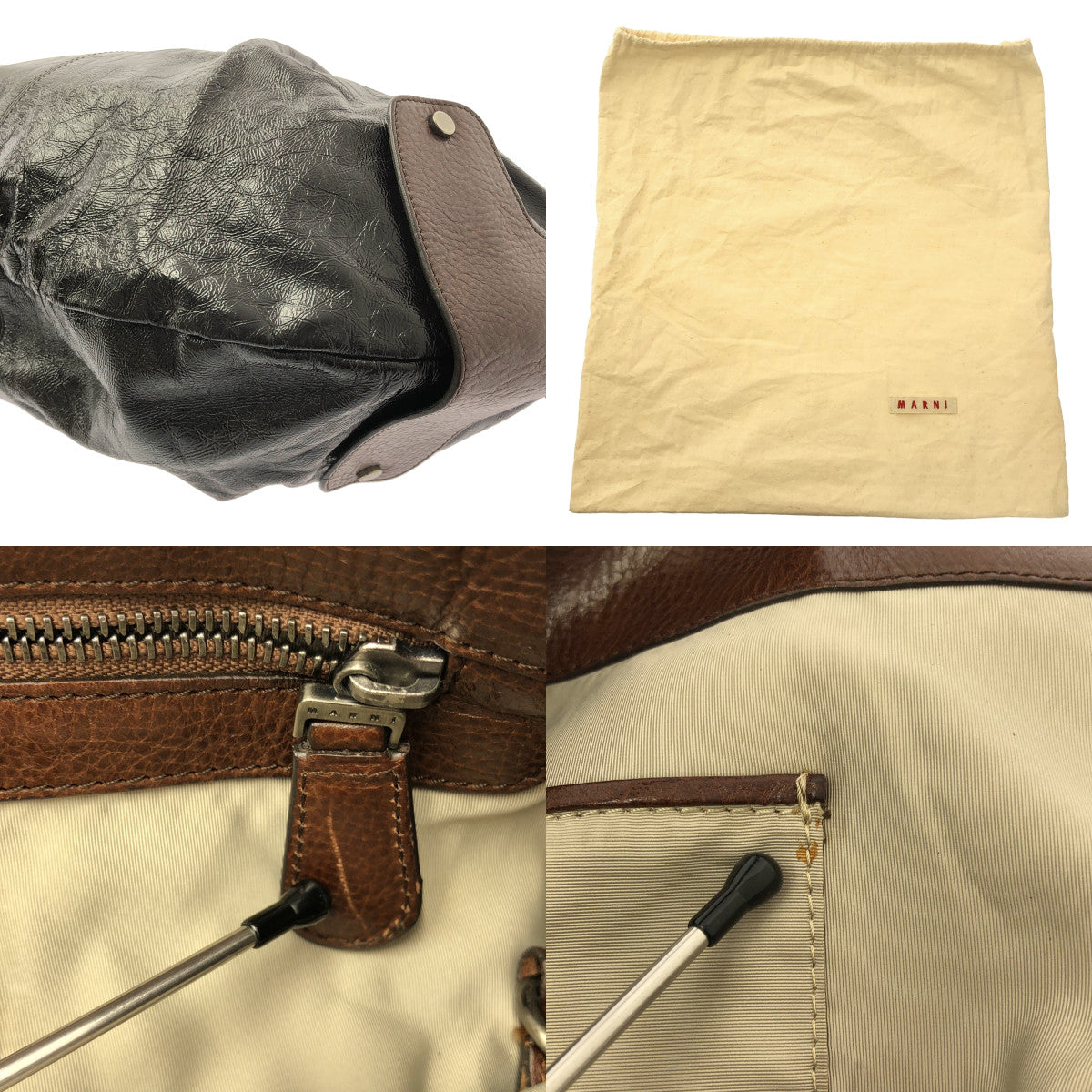 MARNI / 마르니 | 바이 컬러 풍선 2way 어깨 가방 |