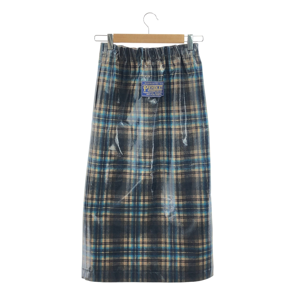 【美品】  Maison Margiela / メゾンマルジェラ | 2024SS | Pendleton Check Midi Skirt ペンドルトン コーティング チェック ウールスカート | 40 | マルチカラー | レディース