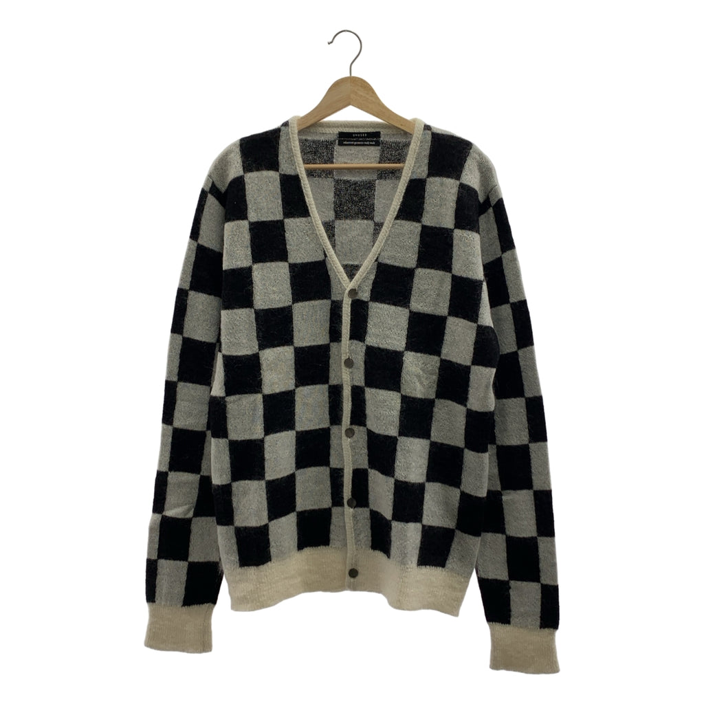 UNUSED / アンユーズド | 2020AW | モヘア ブロックチェック Vネック ニットカーディガン | 3 | メンズ