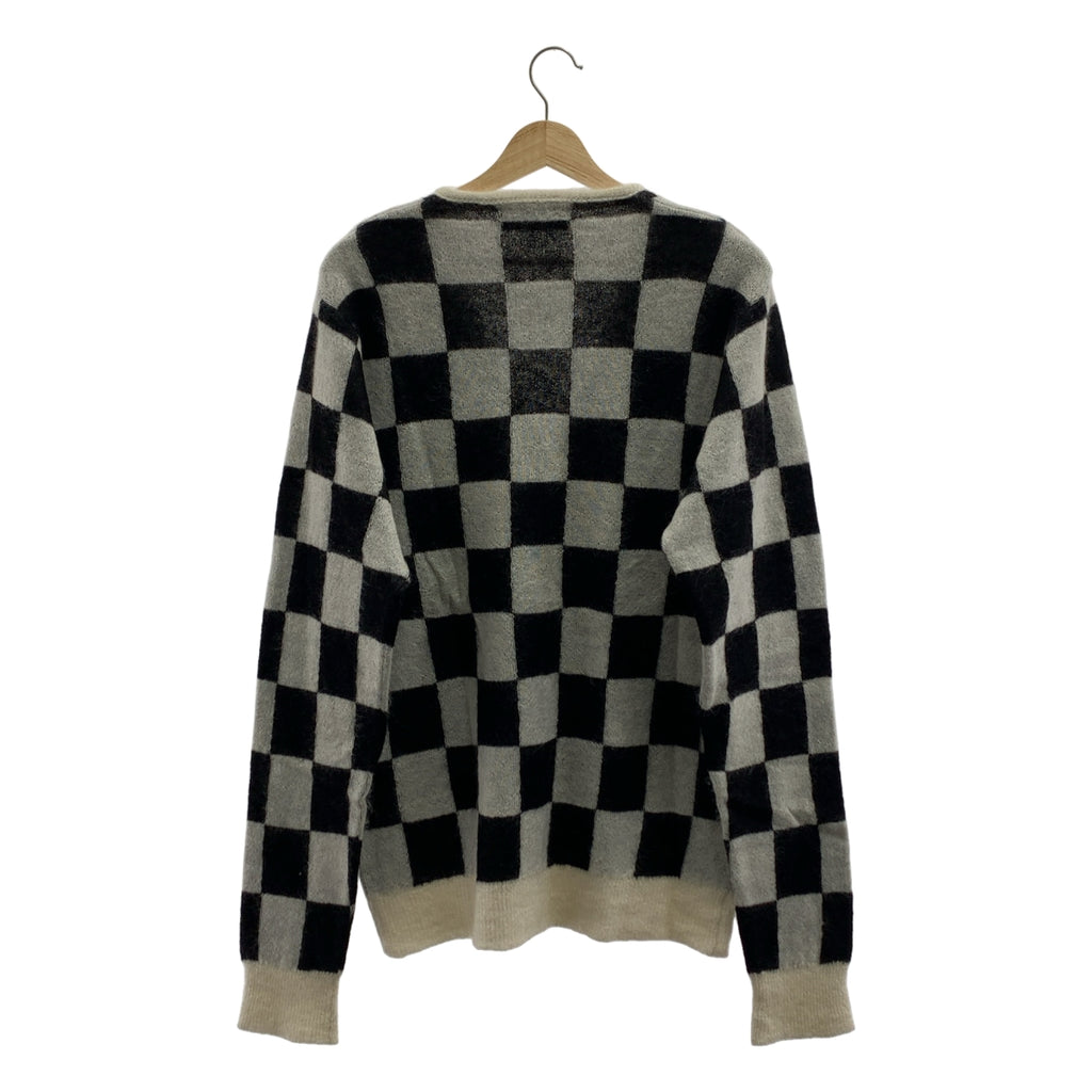 UNUSED / アンユーズド | 2020AW | モヘア ブロックチェック Vネック ニットカーディガン | 3 | メンズ
