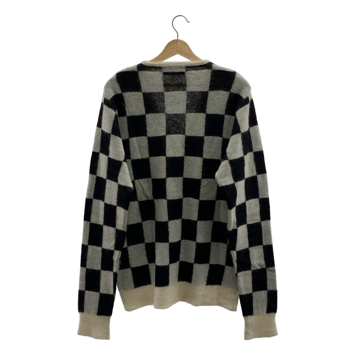 UNUSED / アンユーズド | 2020AW | モヘア ブロックチェック Vネック ニットカーディガン | 3 | メンズ