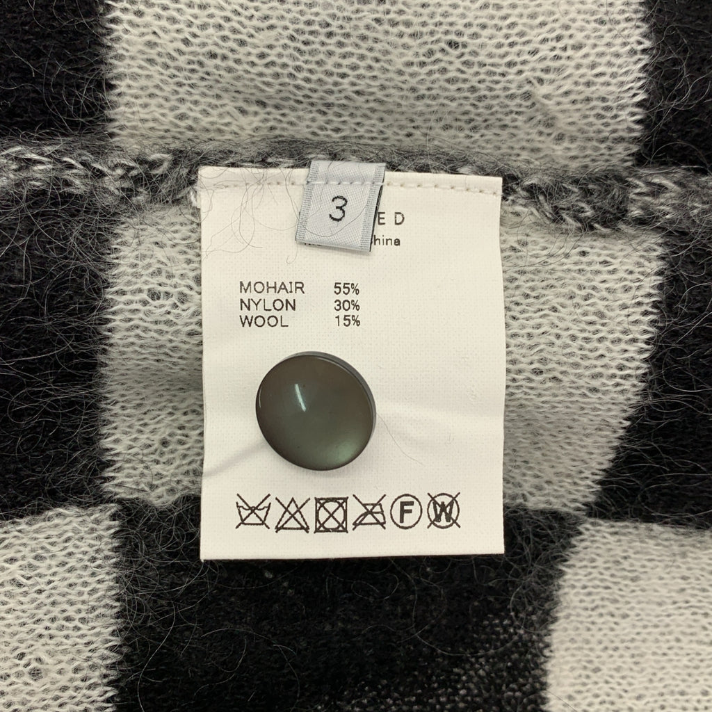 UNUSED / アンユーズド | 2020AW | モヘア ブロックチェック Vネック ニットカーディガン | 3 | メンズ