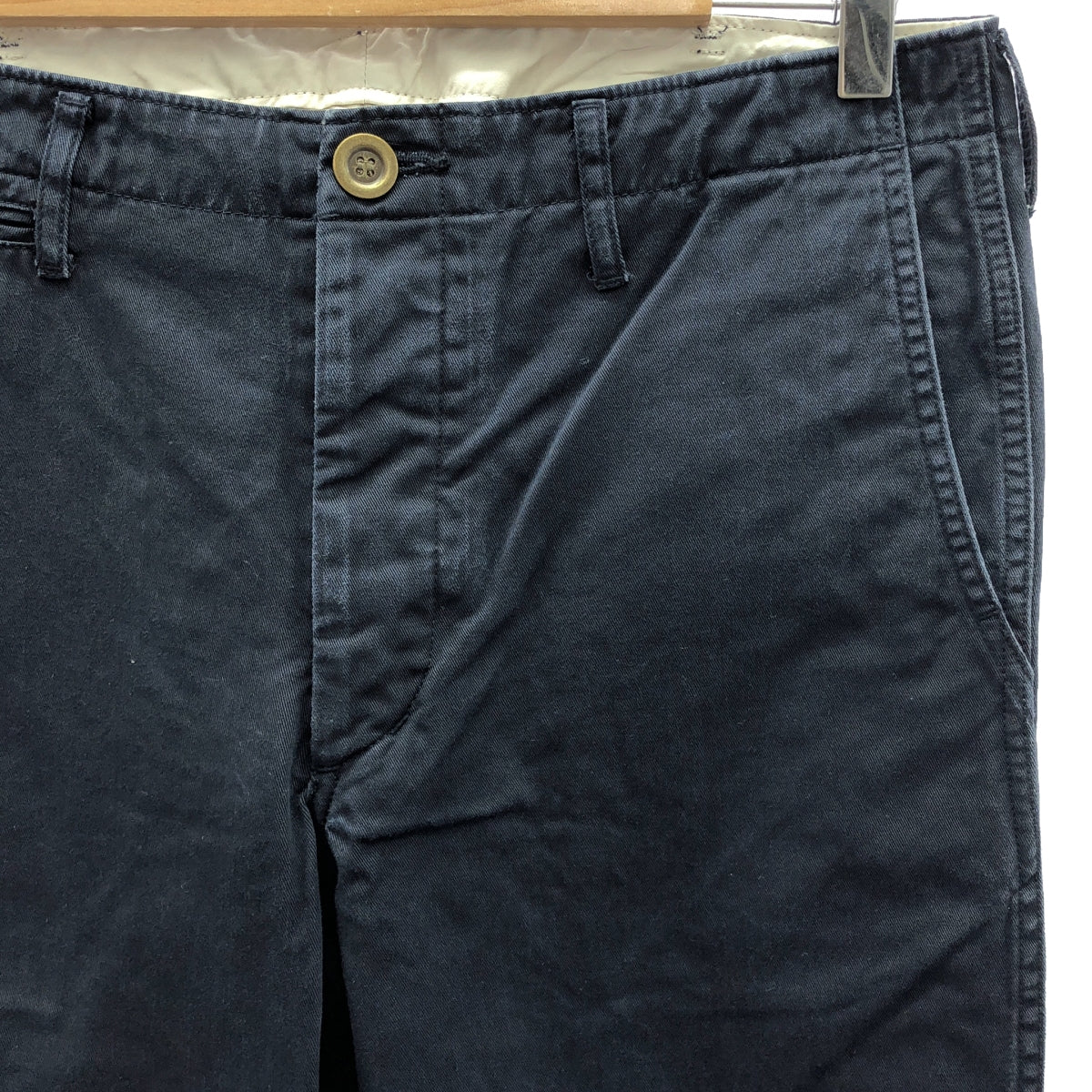 visvim / Visvim |修身斜紋棉布褲 / 後背收腰修身斜紋棉布褲 |尺寸 2 |海軍 |男士