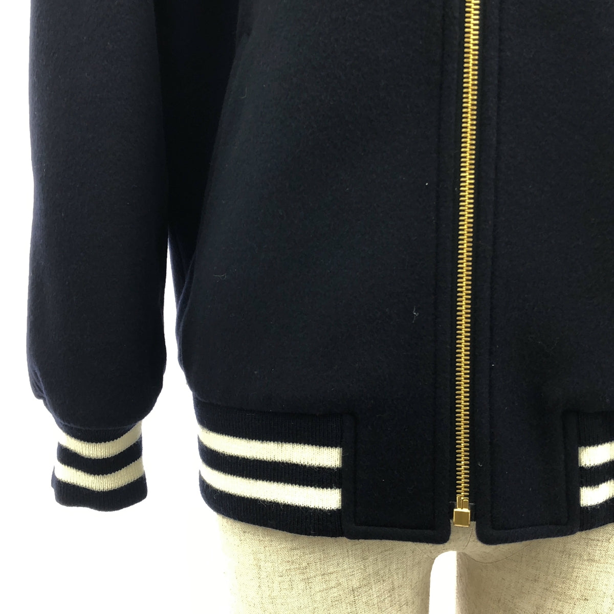 [Good Condition] CELINE | Double Face Cashmere | Cashmere Teddy Jacket Hoodie | Fully Lined | Size 40 | Navy | Women's