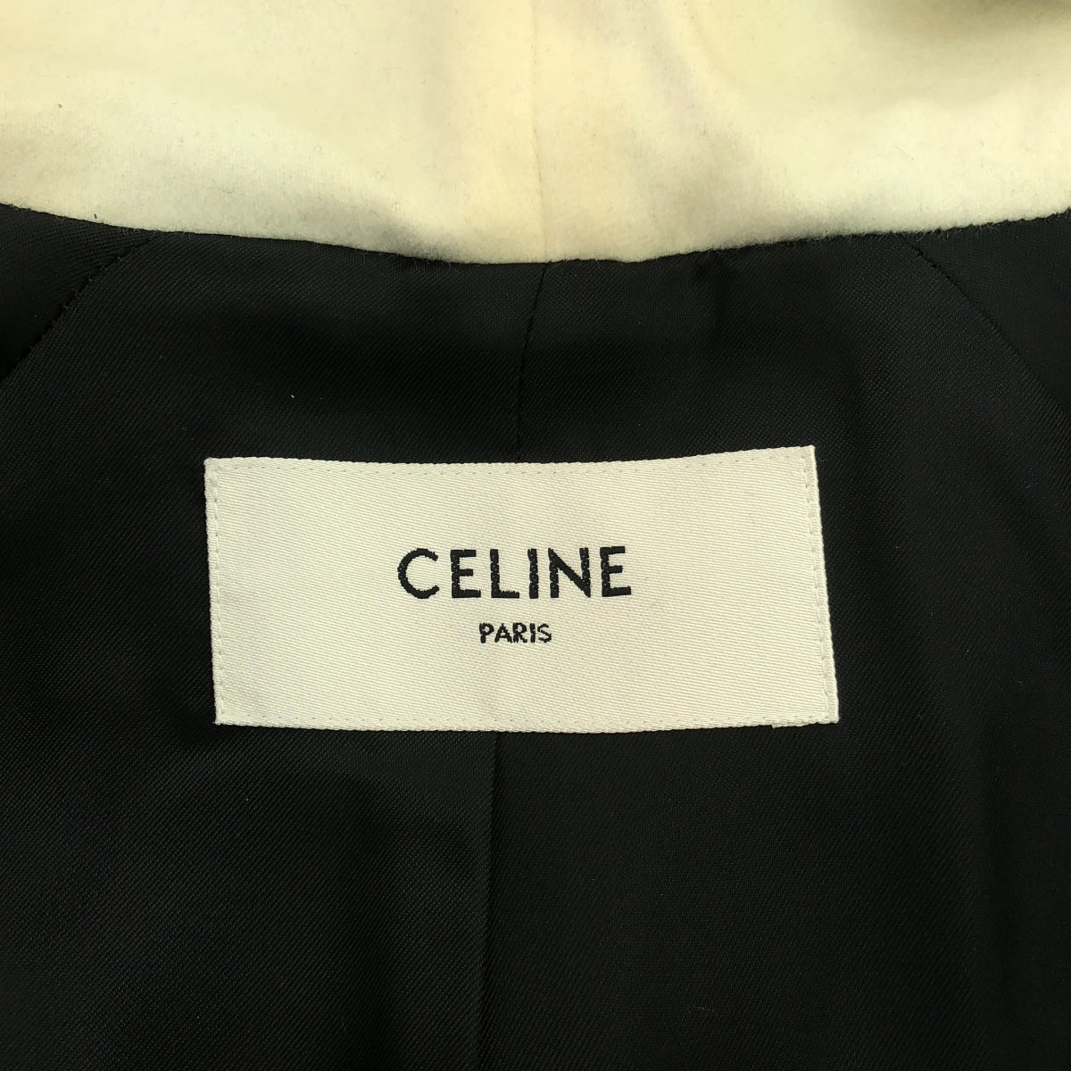 [Good Condition] CELINE | Double Face Cashmere | Cashmere Teddy Jacket Hoodie | Fully Lined | Size 40 | Navy | Women's