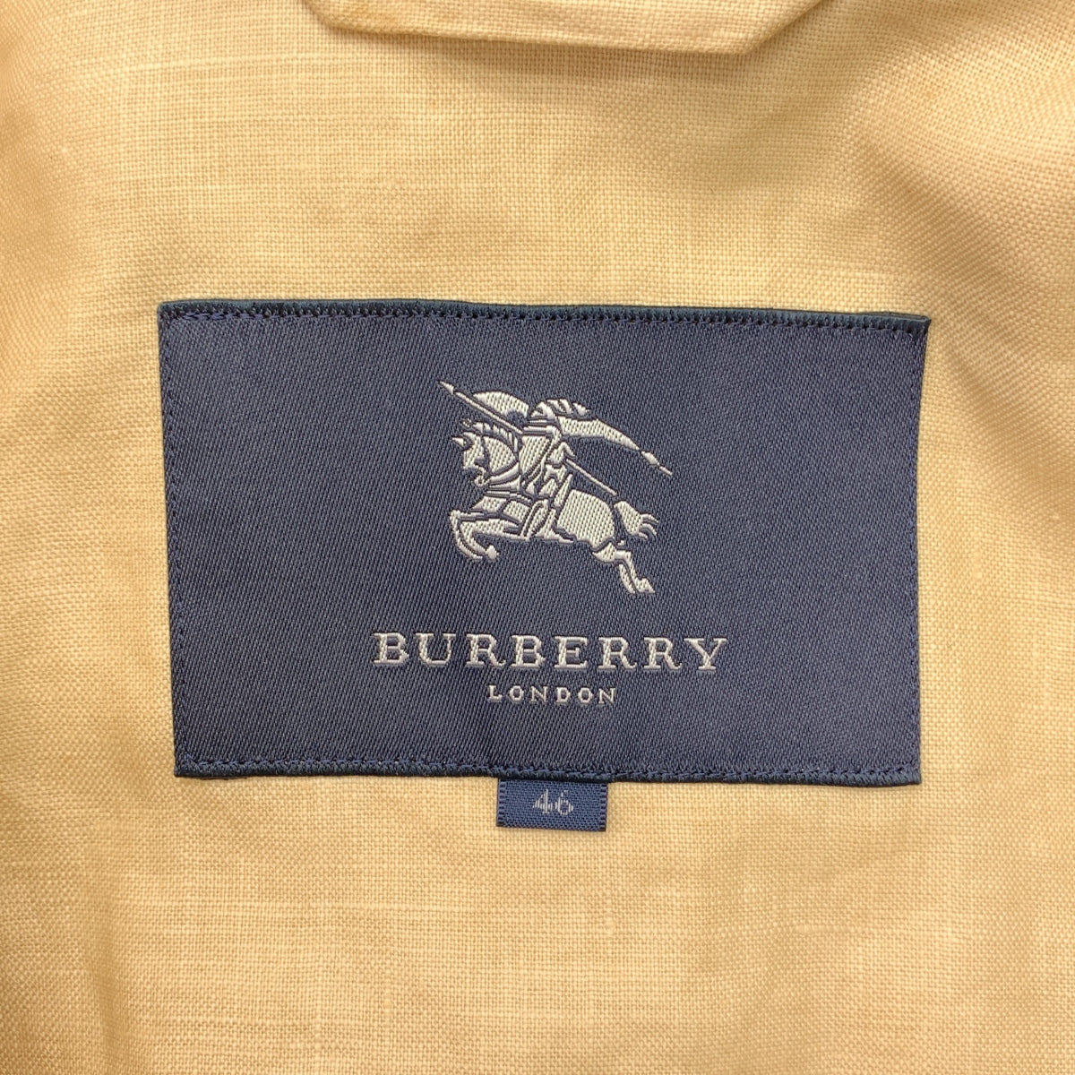 BURBERRY LONDON / 버버리 런던 | 린넨 하이넥 지퍼 업 하프 코트 | 46 | 여성