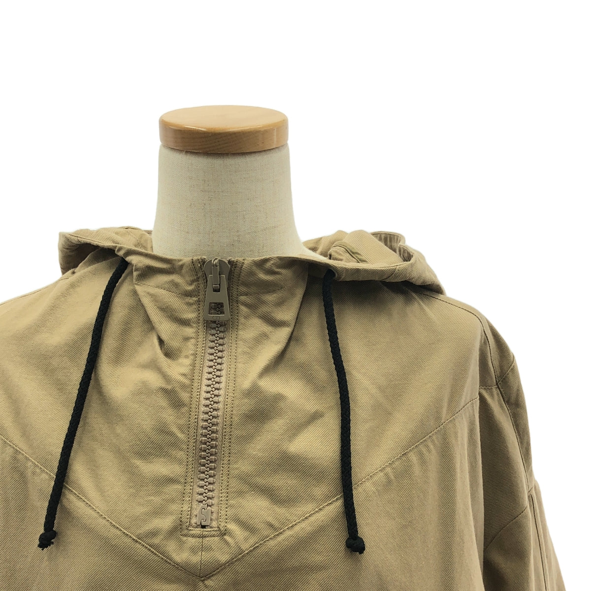【美品】  Christian Dior / クリスチャンディオール | フロントロゴ ツイルコットン アノラック ジャケット BEE刺しゅう ユニセックス パーカー | S | ベージュ | レディース