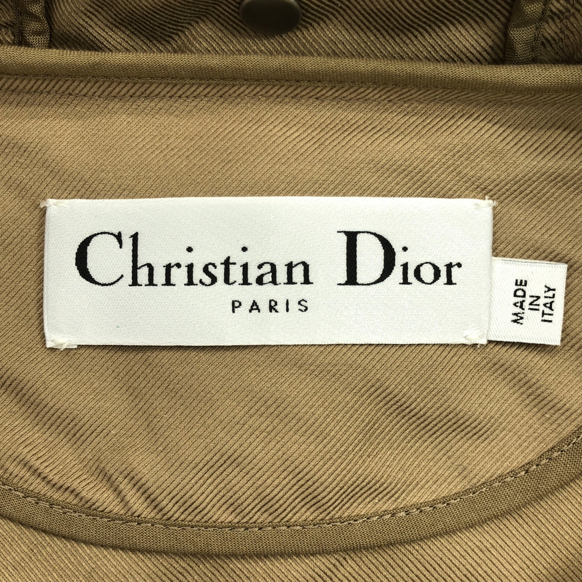 Christian Dior / クリスチャンディオール | フロントロゴ ツイルコットン アノラック ジャケット BEE刺しゅう ユニセックス パーカー | S | レディース