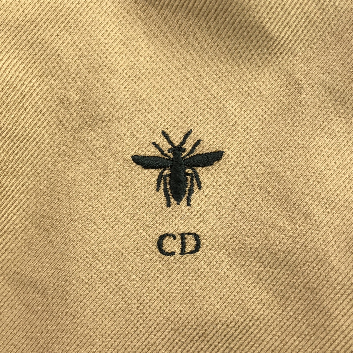 【美品】  Christian Dior / クリスチャンディオール | フロントロゴ ツイルコットン アノラック ジャケット BEE刺しゅう ユニセックス パーカー | S | ベージュ | レディース