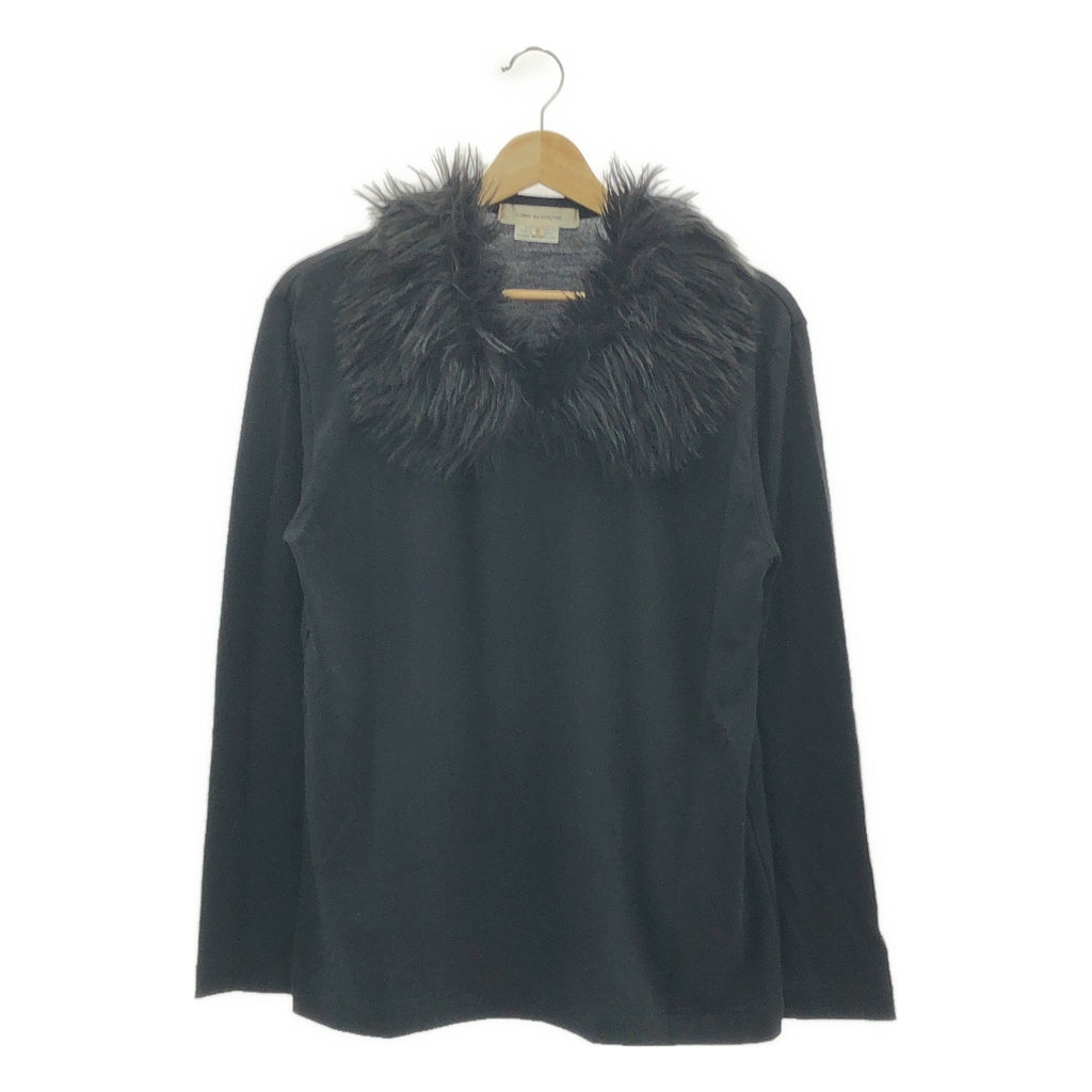 COMME des GARCONS / コムデギャルソン | 2023AW | ファー ビッグカラー カットソー | S | ブラック | レディース