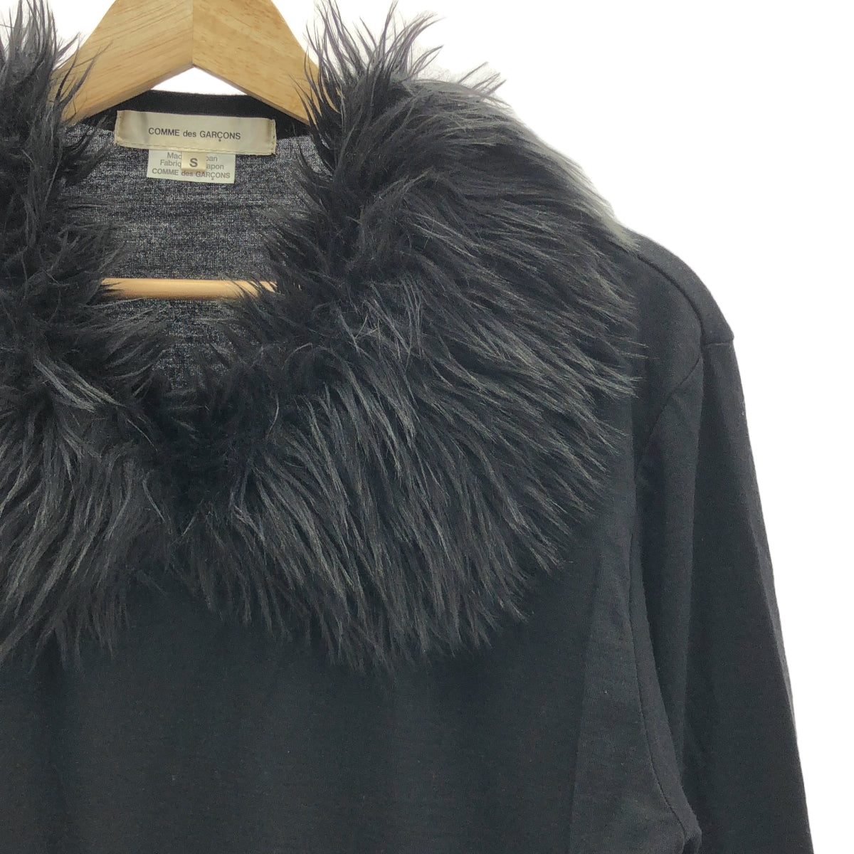 COMME des GARCONS / コムデギャルソン | 2023AW | ファー ビッグカラー カットソー | S | ブラック | レディース