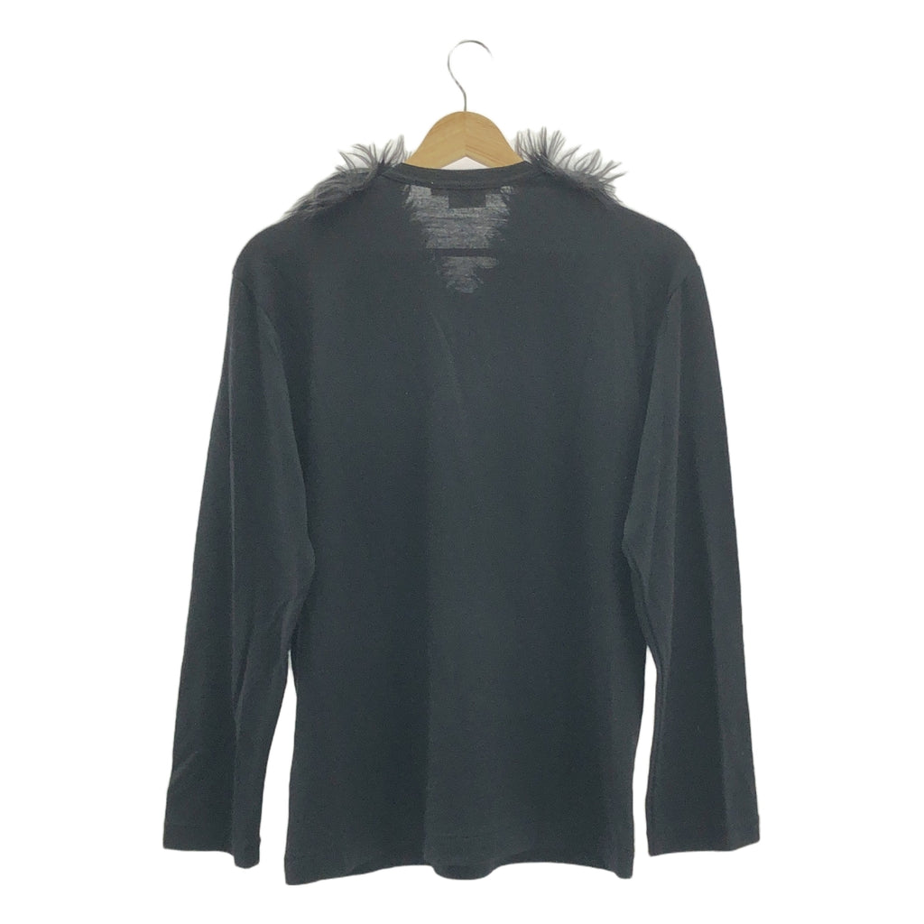 COMME des GARCONS / コムデギャルソン | 2023AW | ファー ビッグカラー カットソー | S | ブラック | レディース
