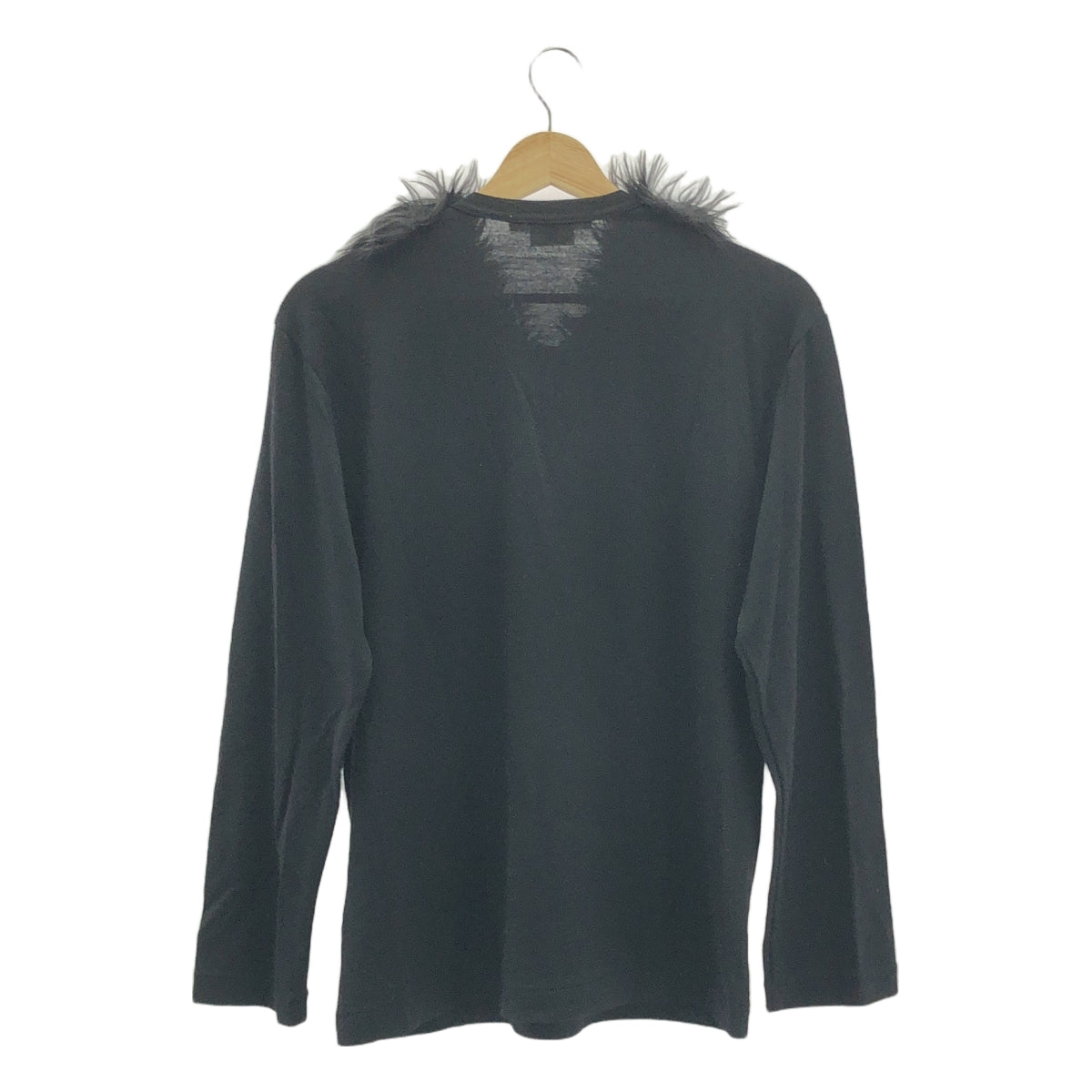 COMME des GARCONS / コムデギャルソン | 2023AW | ファー ビッグカラー カットソー | S | ブラック | レディース