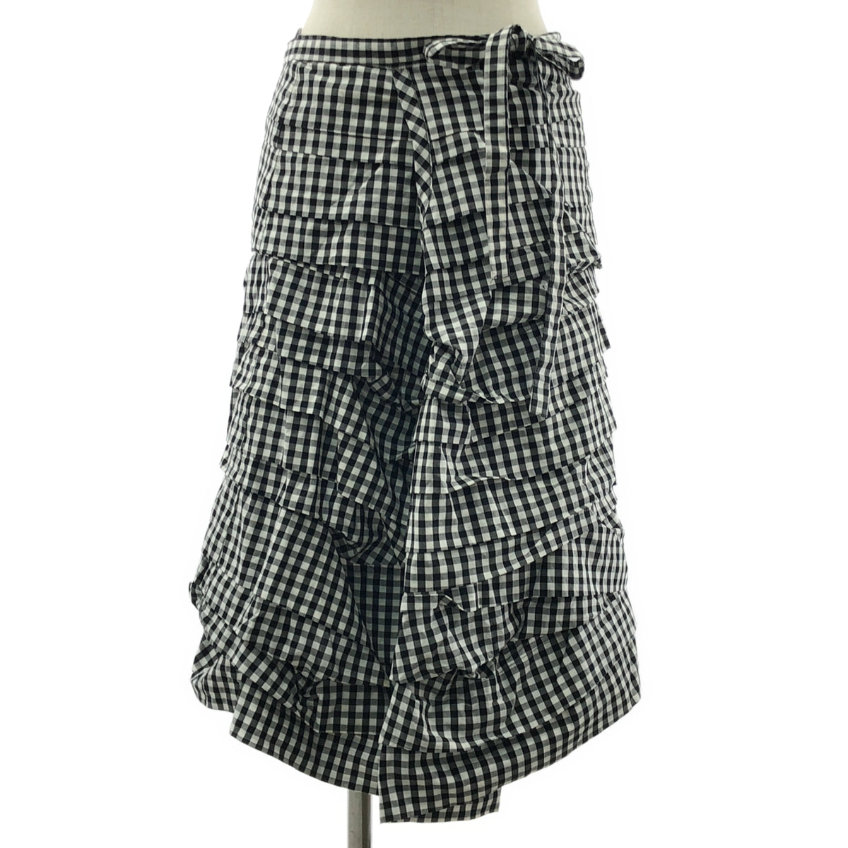 COMME des GARCONS COMME des GARCONS / 콤콤 | 2006SS | 깅엄 체크 프릴 롱 스커트 | M | 여성