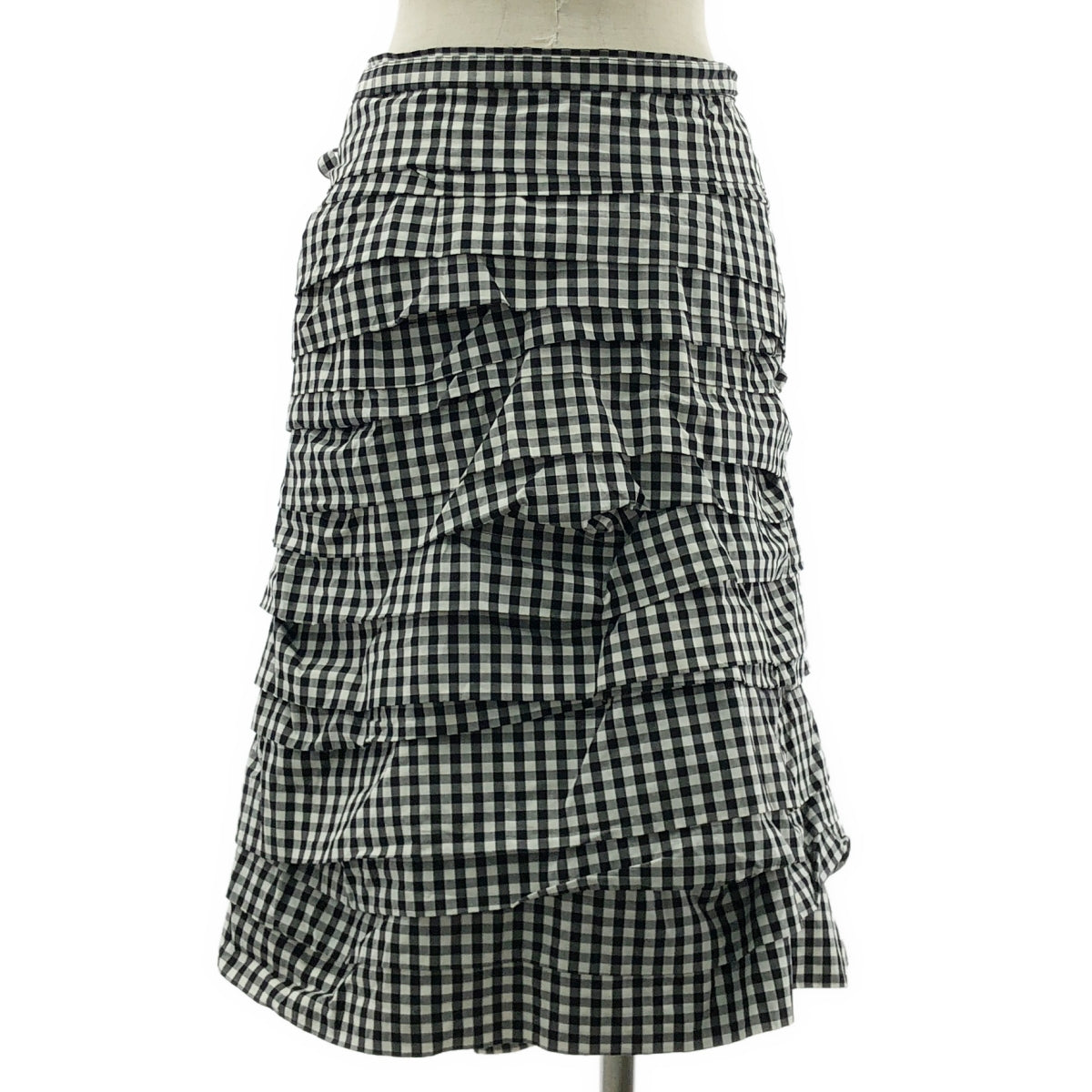 COMME des GARCONS COMME des GARCONS / 콤콤 | 2006SS | 깅엄 체크 프릴 롱 스커트 | M | 여성