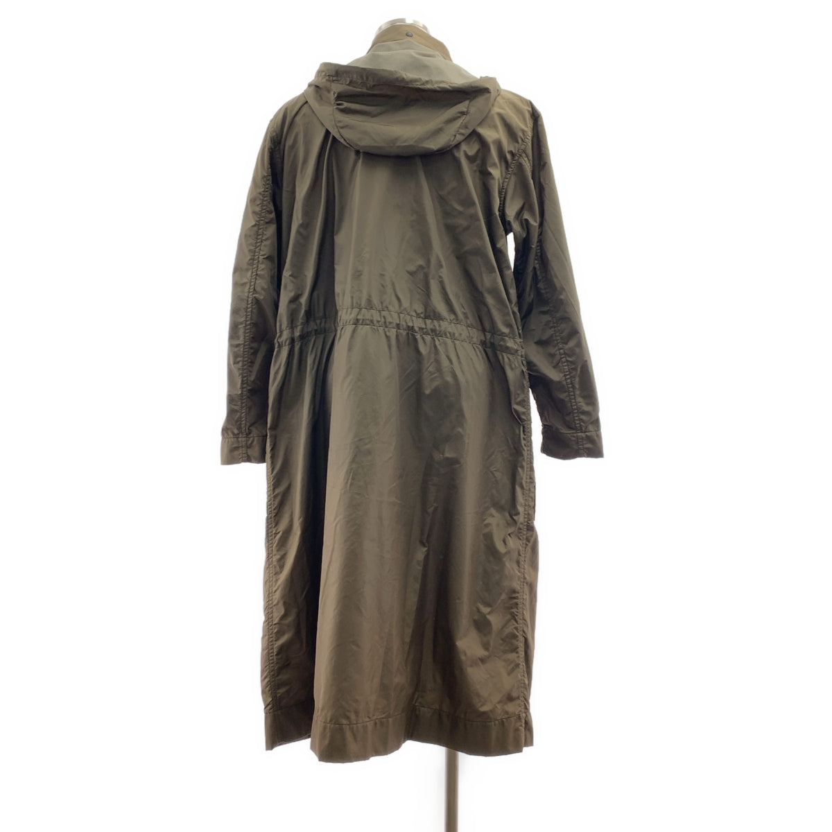 ISSEY MIYAKE MEN / イッセイミヤケメン | ナイロン 染め加工 ロゴジップ ドローストリング オーバー コート フーディ / メッシュ総裏地 | 1 |