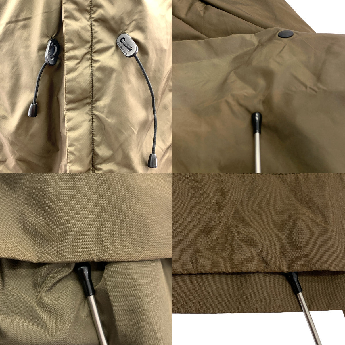 ISSEY MIYAKE MEN / 이세이미야케멘 | 나일론 염색 가공 로고집 드로스트링 오버코트 후디