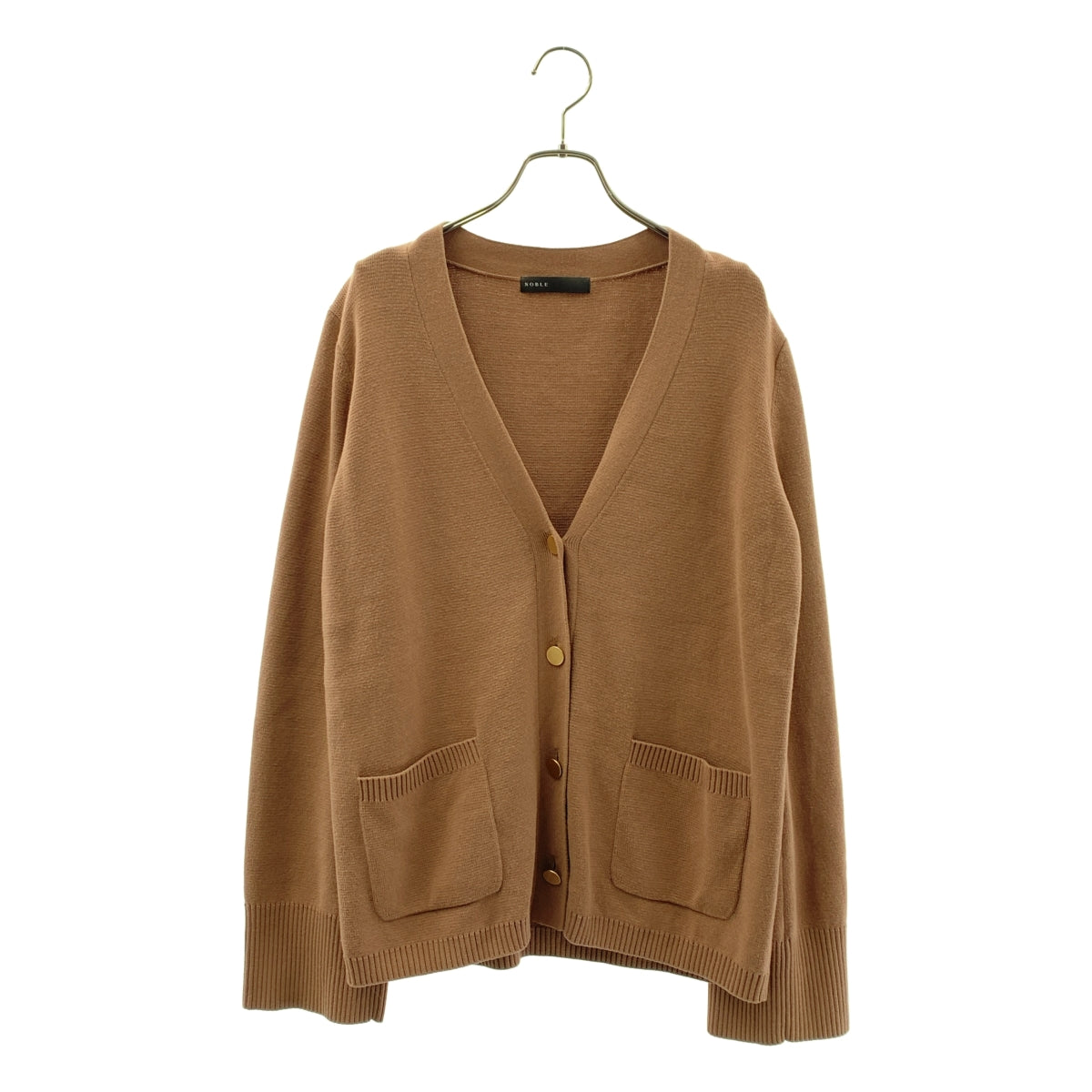 NOBLE / ノーブル | ミラノリブジャケットカーディガン | F | ブラウン | レディース