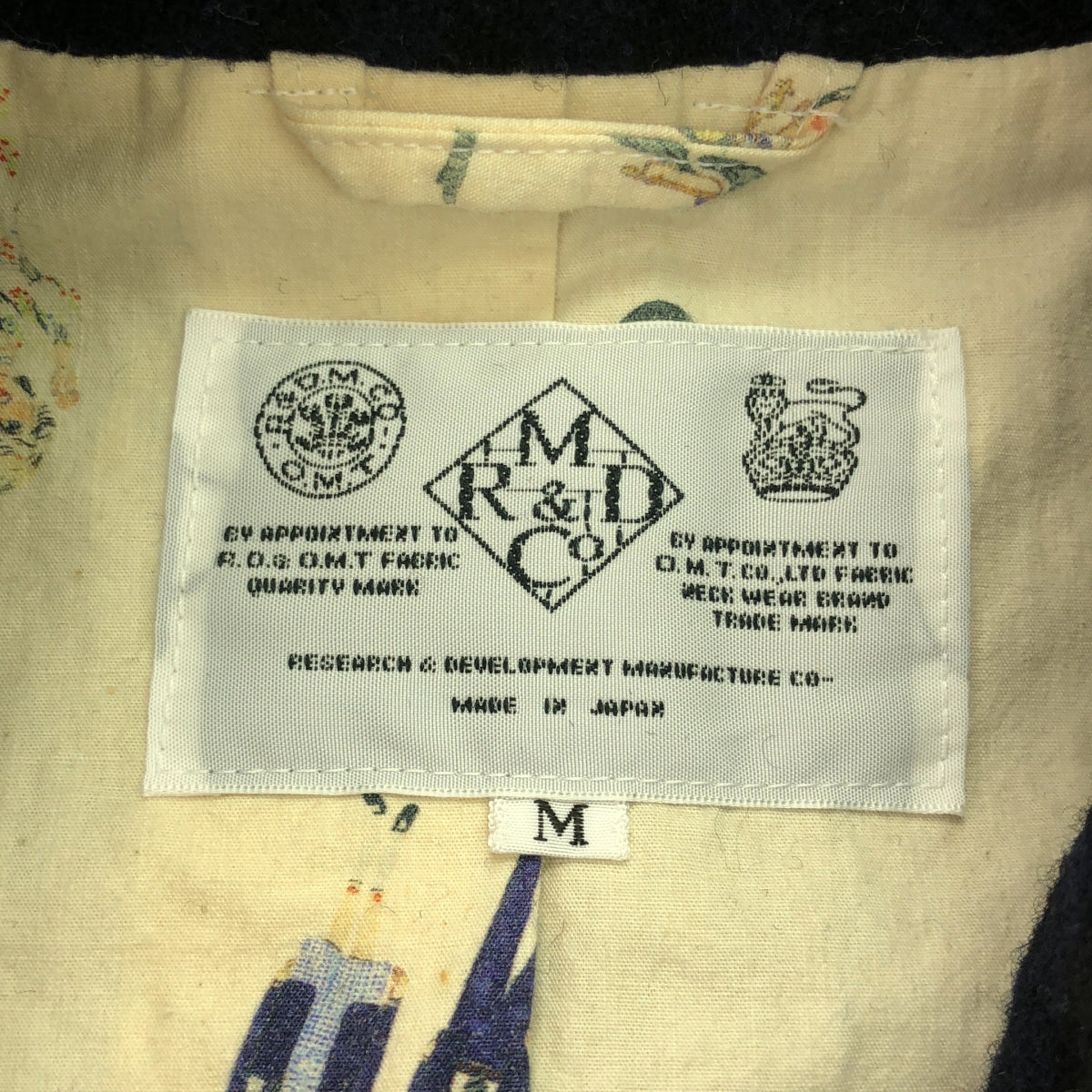 R&amp;D.M.Co / 舊裁縫 |羊毛條紋粗花呢夾克 | M |女性的