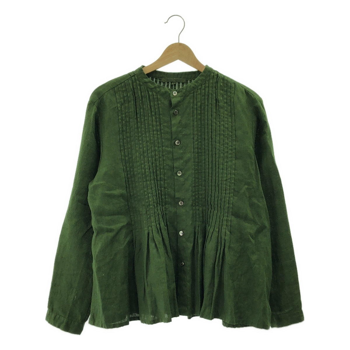 Vlas Blomme | 亞麻喇叭褶襉襯衫 | F碼 | 女款