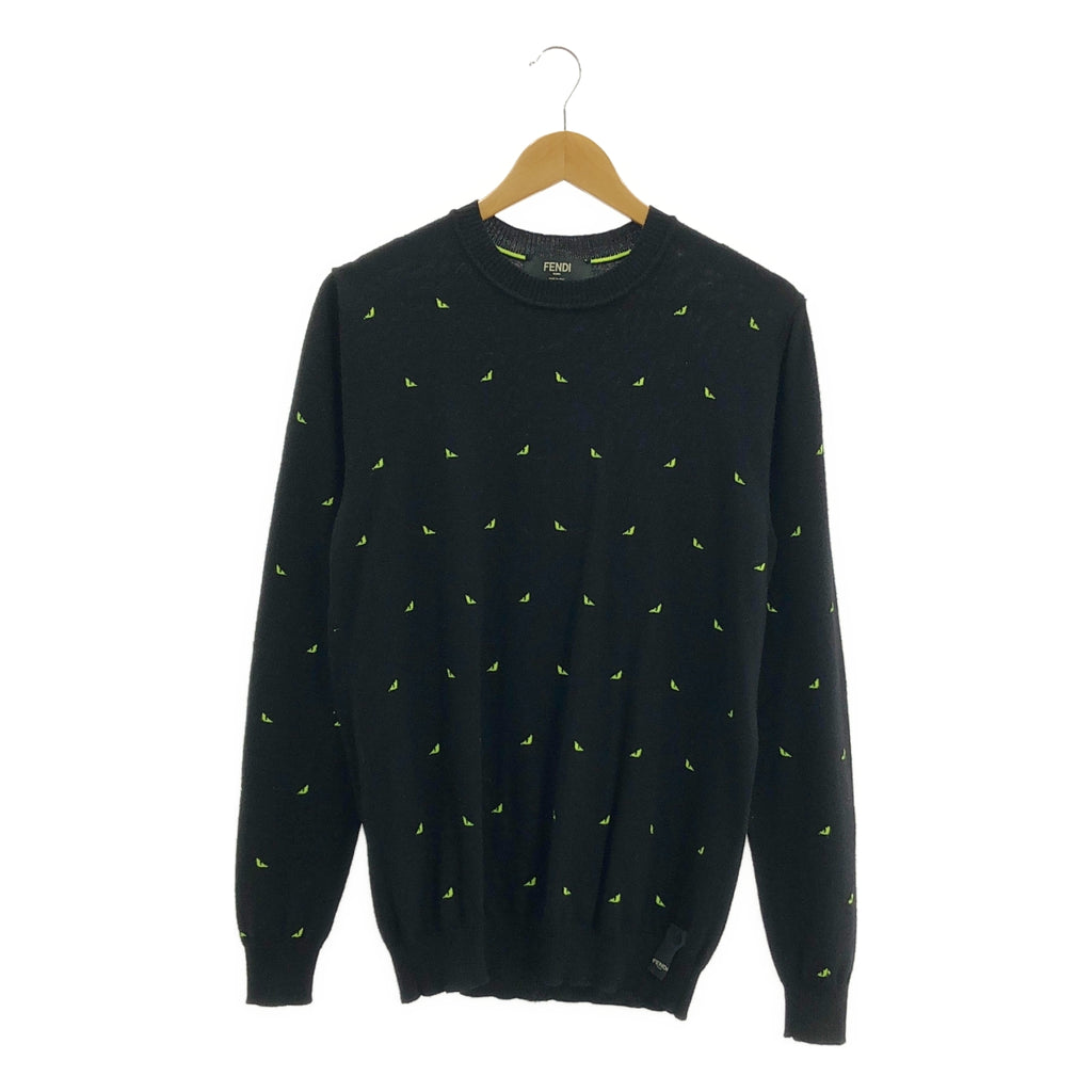 FENDI / フェンディ | モンスター ディアボリックアイズ ニット | 48 | メンズ