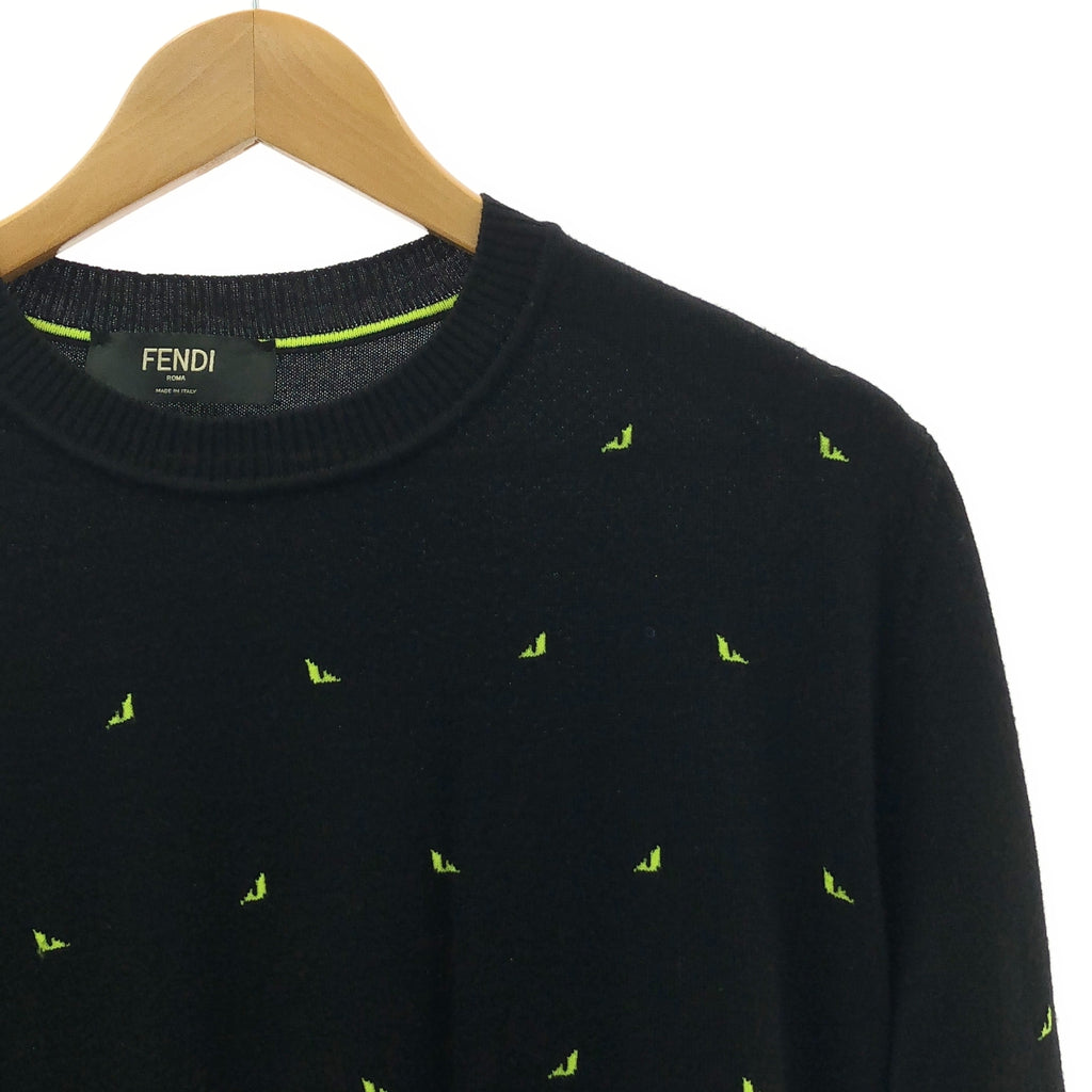 FENDI / フェンディ | モンスター ディアボリックアイズ ニット | 48 | メンズ