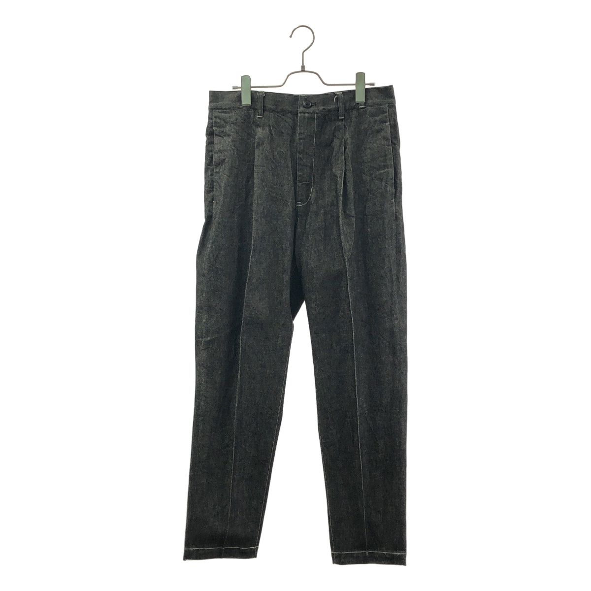 MR.OLIVE / 미스터 올리브 | 주름 와이드 테이퍼드 데님 팬츠 | L | 남성