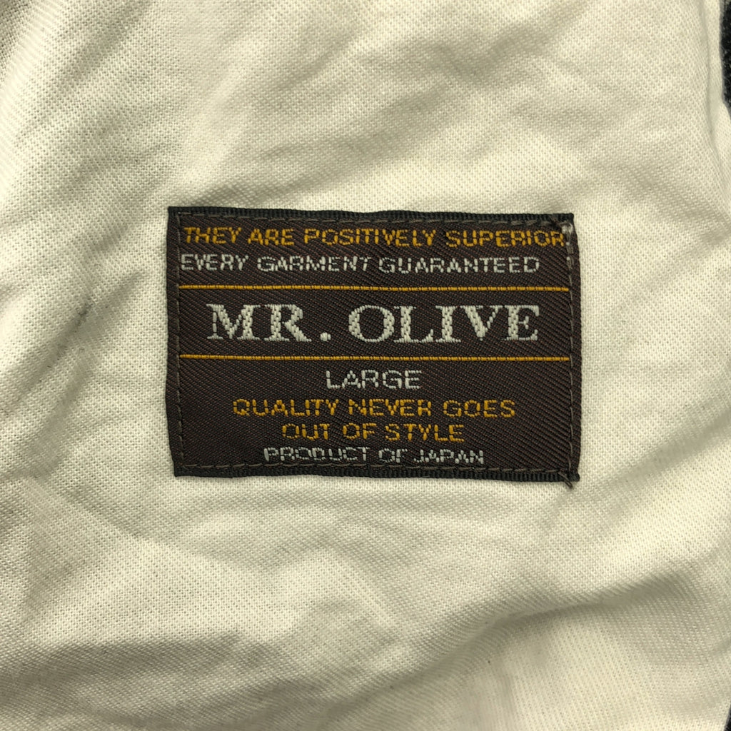 MR.OLIVE / 미스터 올리브 | 주름 와이드 테이퍼드 데님 팬츠 | L | 남성