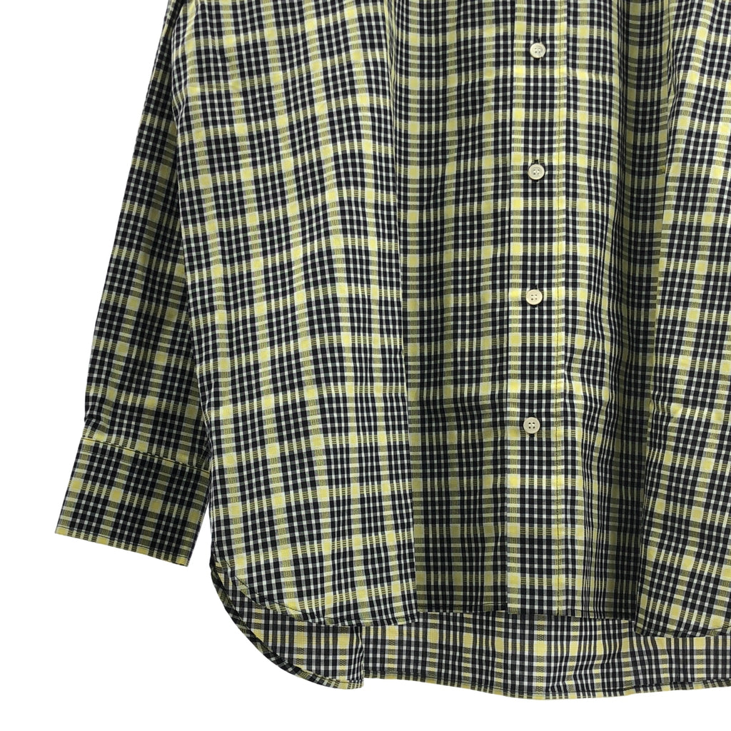 全新 MARNI | 2024 春夏系列 | 棉質超大格紋羈絆襯衫 | 48 碼 | 黑色/黃色 | 男裝款