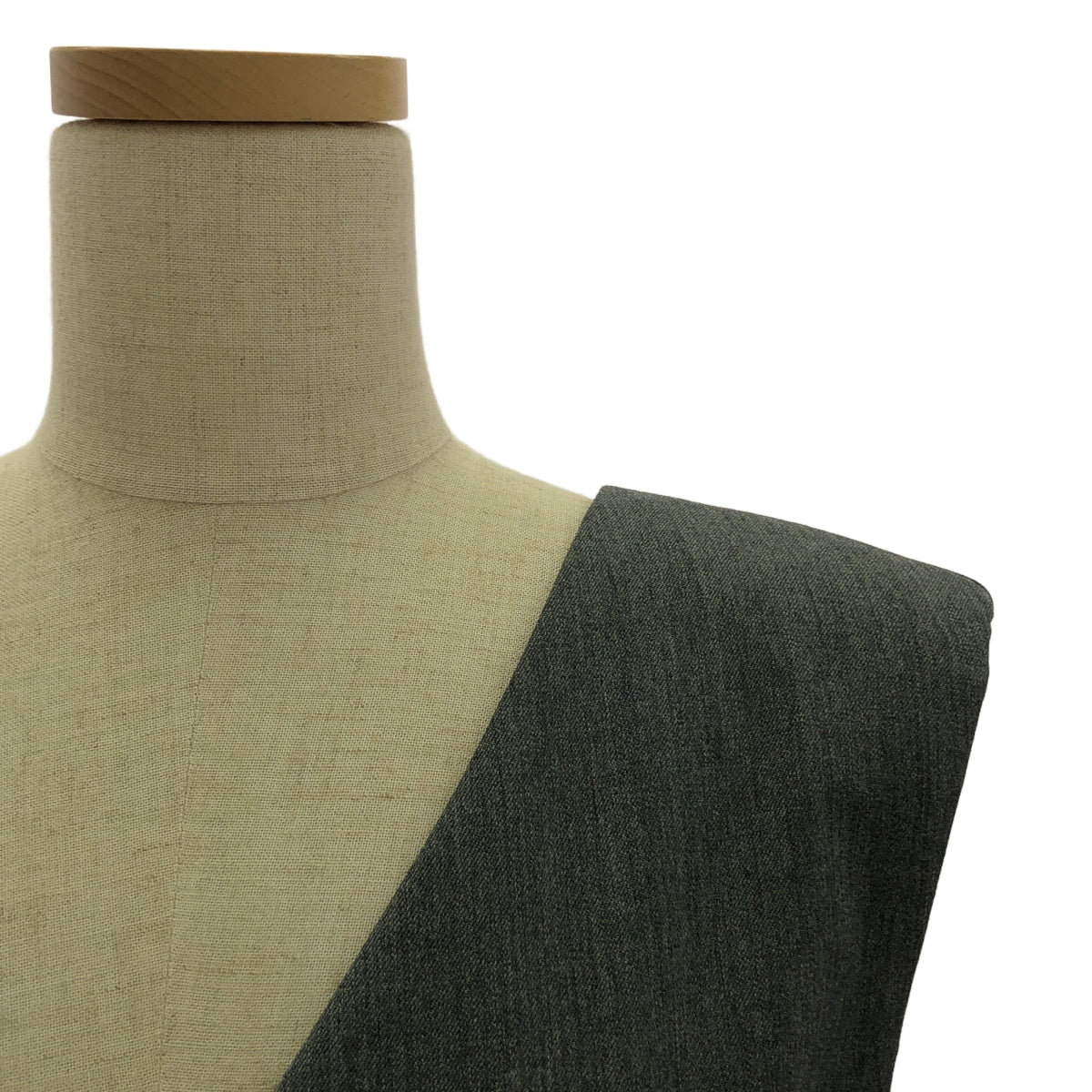 【美品】  VERMEIL par iena / ヴェルメイユパーイエナ | ×スタイリスト別注 2WAY ツイルロングジレワンピース | グレー | レディース