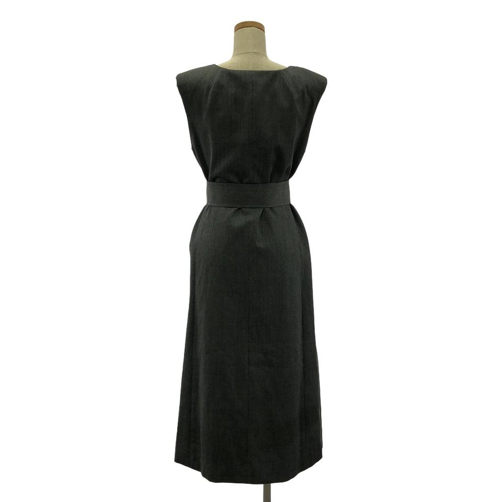 【美品】  VERMEIL par iena / ヴェルメイユパーイエナ | ×スタイリスト別注 2WAY ツイルロングジレワンピース | グレー | レディース