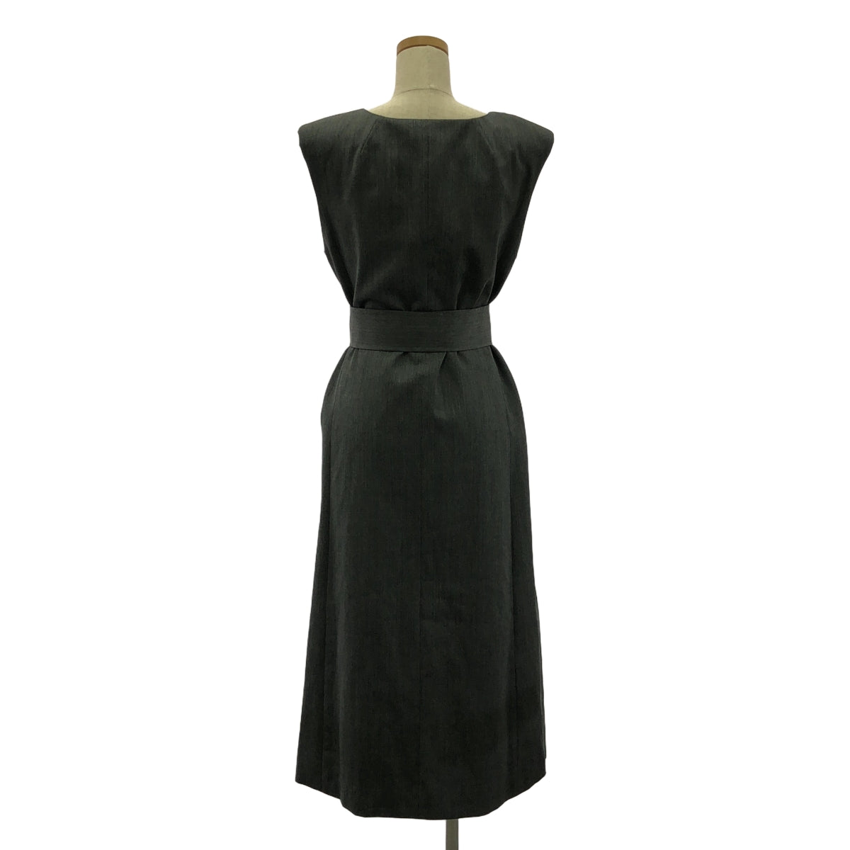 【美品】  VERMEIL par iena / ヴェルメイユパーイエナ | ×スタイリスト別注 2WAY ツイルロングジレワンピース | グレー | レディース