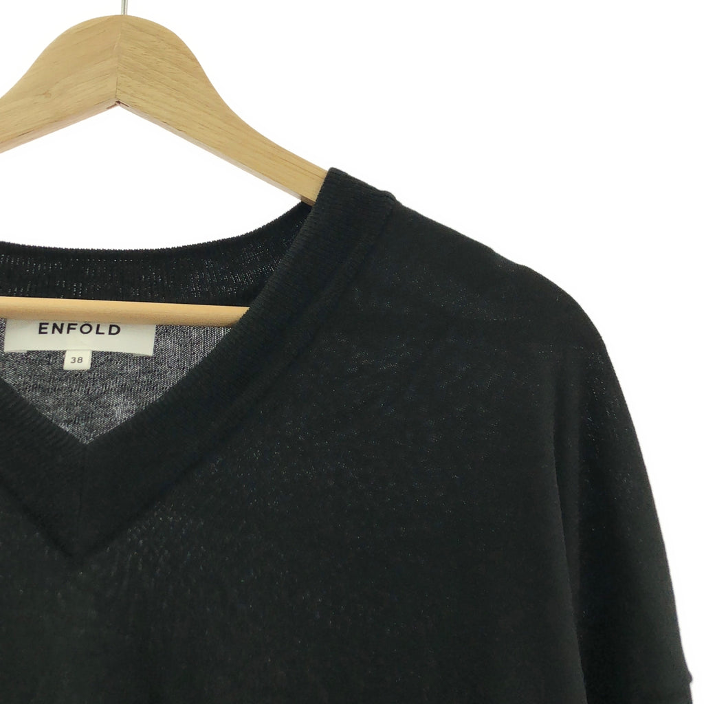 ENFOLD / エンフォルド | シルク コットン Vネック ニット | 38 | レディース