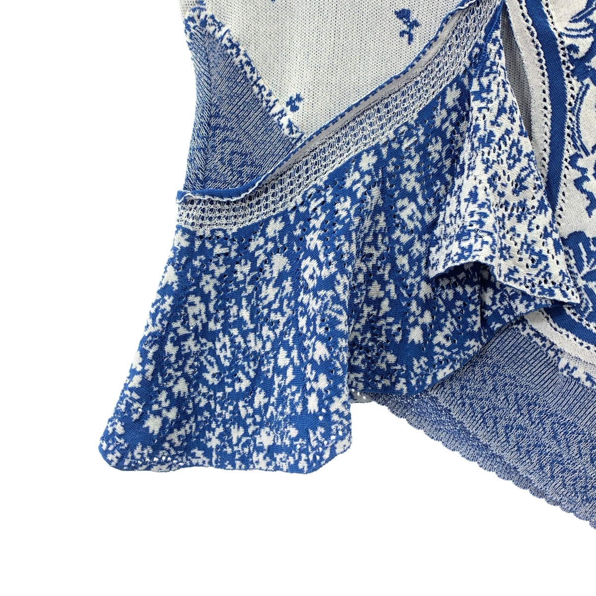 Mame Kurogouchi / マメクロゴウチ | 2024SS | Asymmetric Pattern Knitted Top アシンメトリー 陶片 ノースリーブニット | 1 | レディース